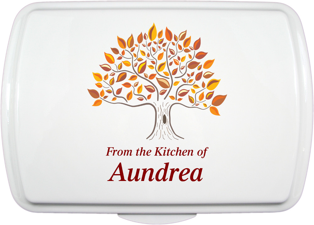 (image for) 9X13" Fall Tree Design,Traditional Lid Only
